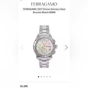 NWT!! Ferragamo Watch, 1927 Chronograph, 38mm